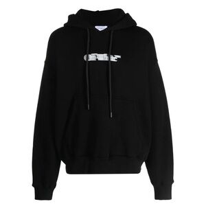 OFF—WHITE SLIDING BOOK SKATE HOODIE - BLACK/WHITE SIZE L